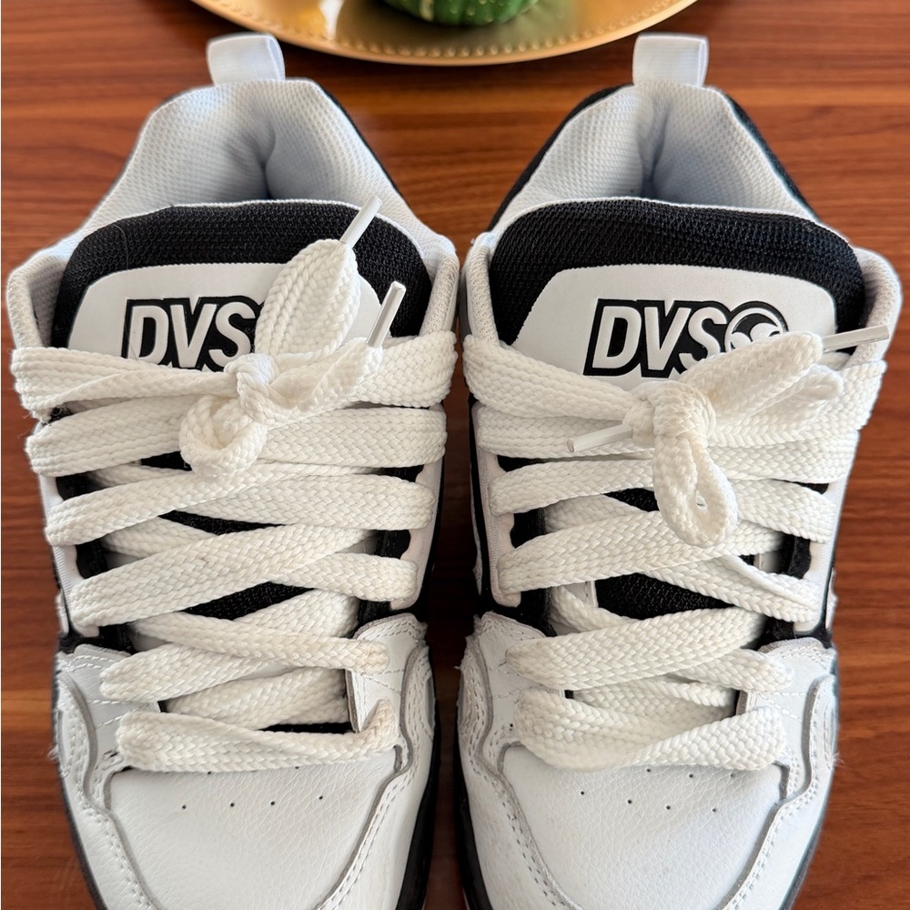 Dvs White and Gray Sneakers